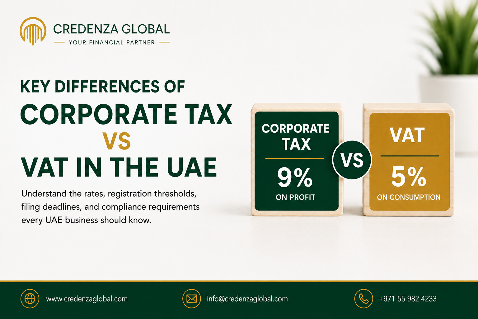 Key Differences of Corporate Tax vs VAT in UAE